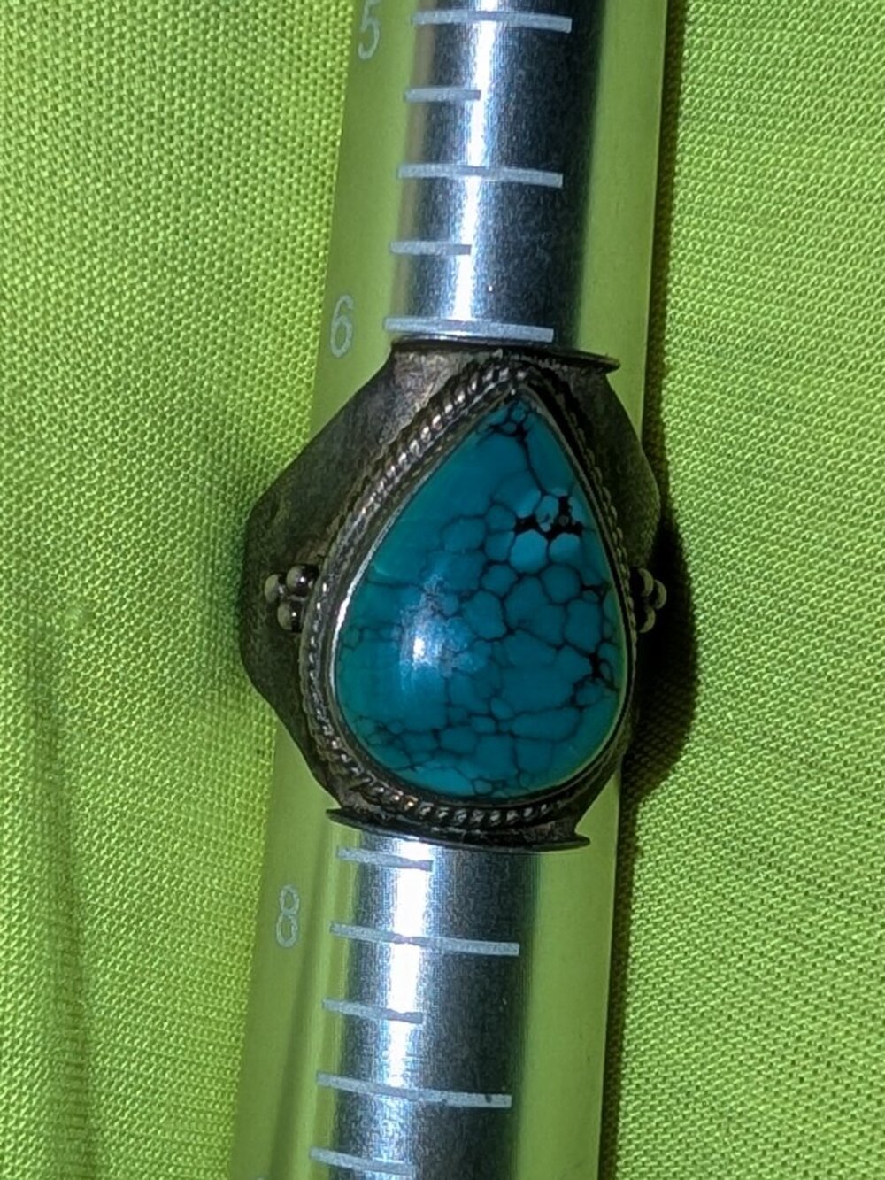 Size 7 turquoise 925 ring